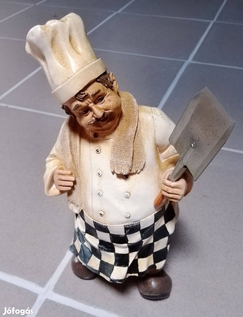 Szakács lapáttal konyhai szobor