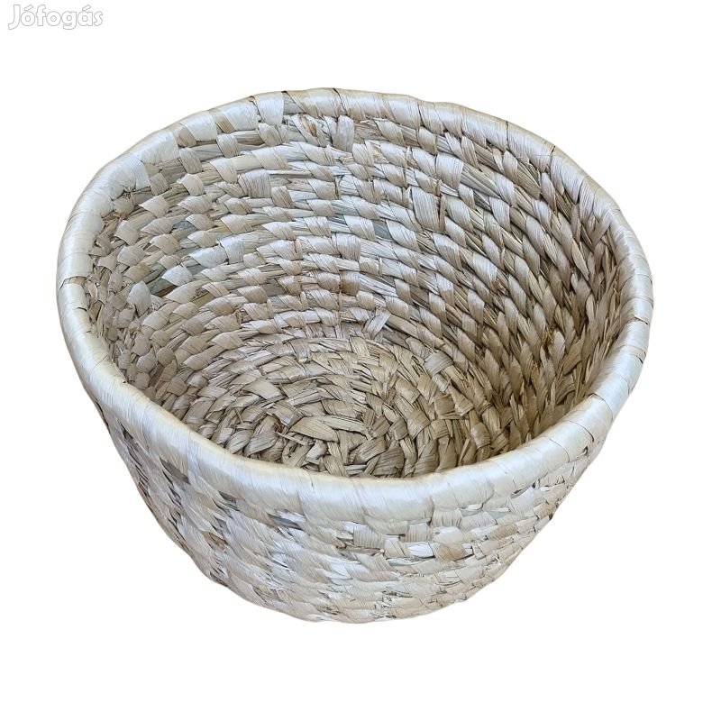 Szakajtó , kézi szövésű kenyér kelesztő gyékény kosár 22 cm
