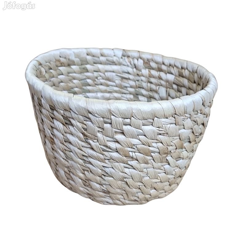 Szakajtó , kézi szövésű kenyér kelesztő gyékény kosár 22 cm