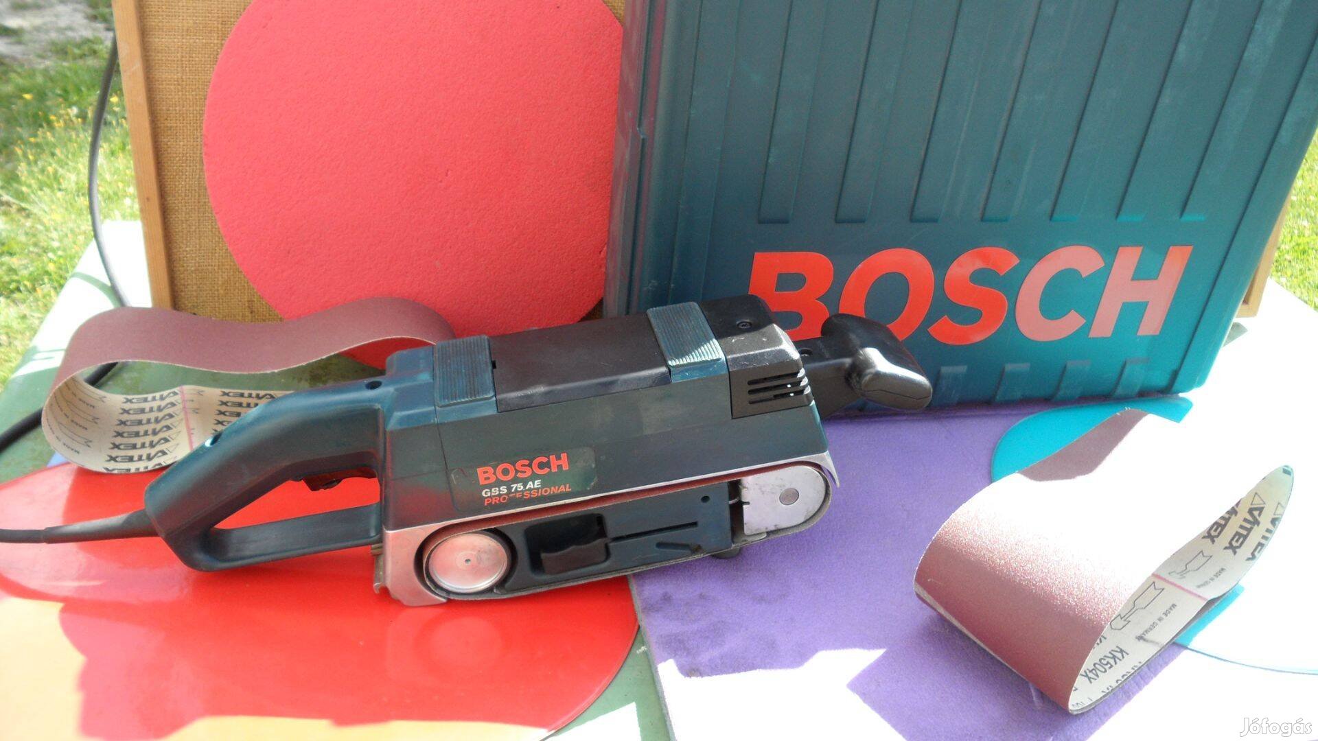 Szalagcsiszoló kék Bosch ford. szabályzós csiszoló 750W szalag