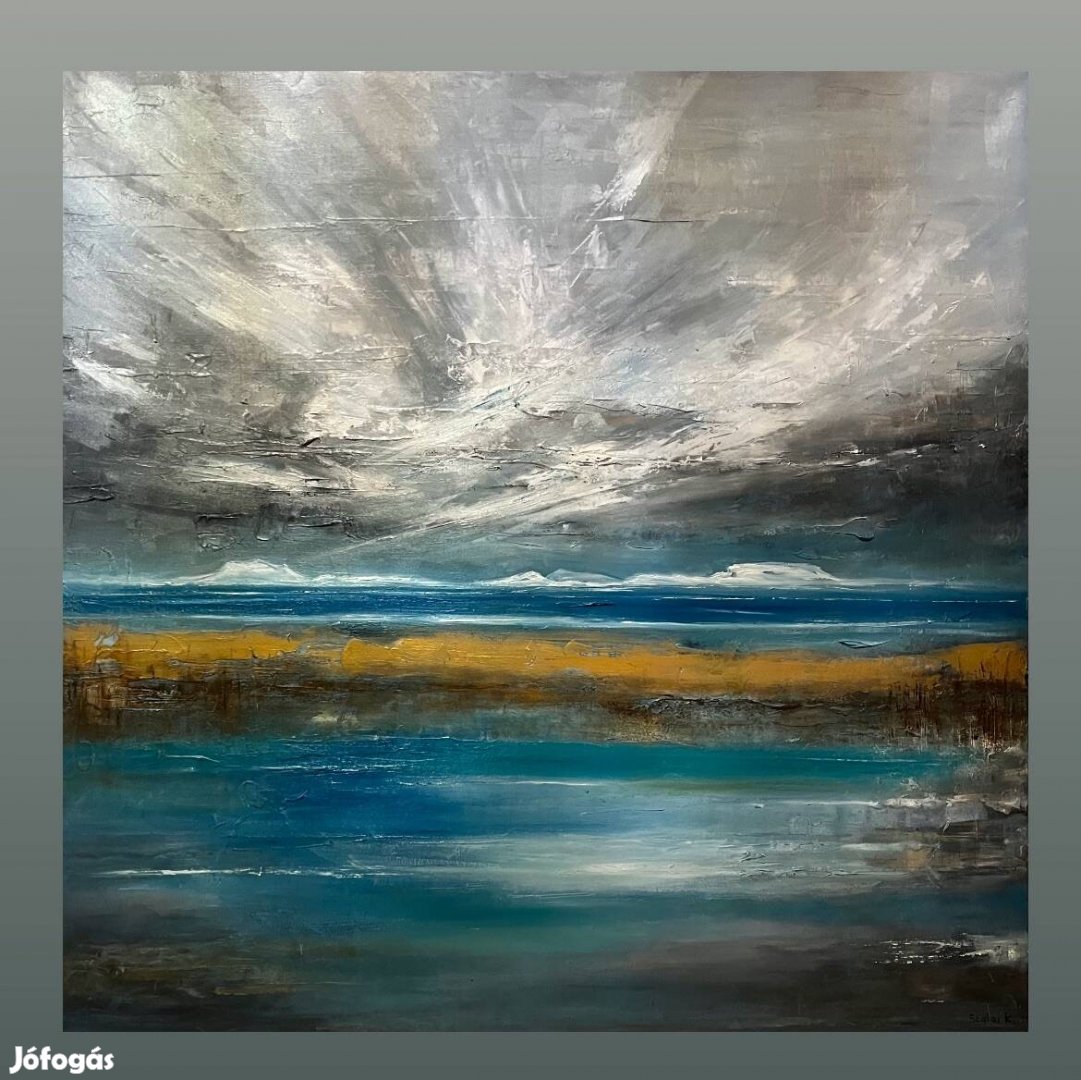 Szalai Krisztián : Balatongyörök Szépkilátó .90x90cm olajfestmény