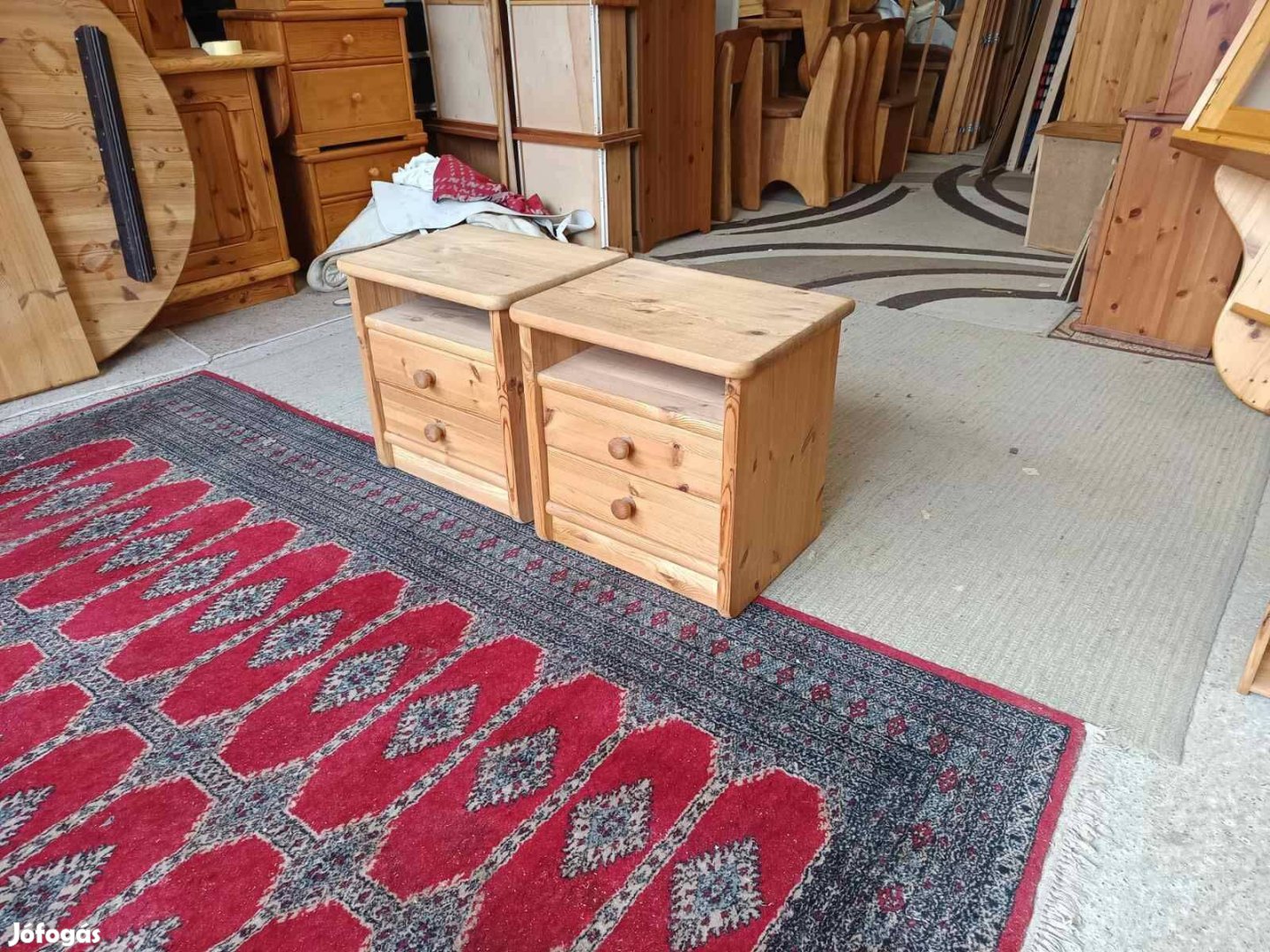Szállítás megoldható Fenyő éjjeliszekrény párban e75