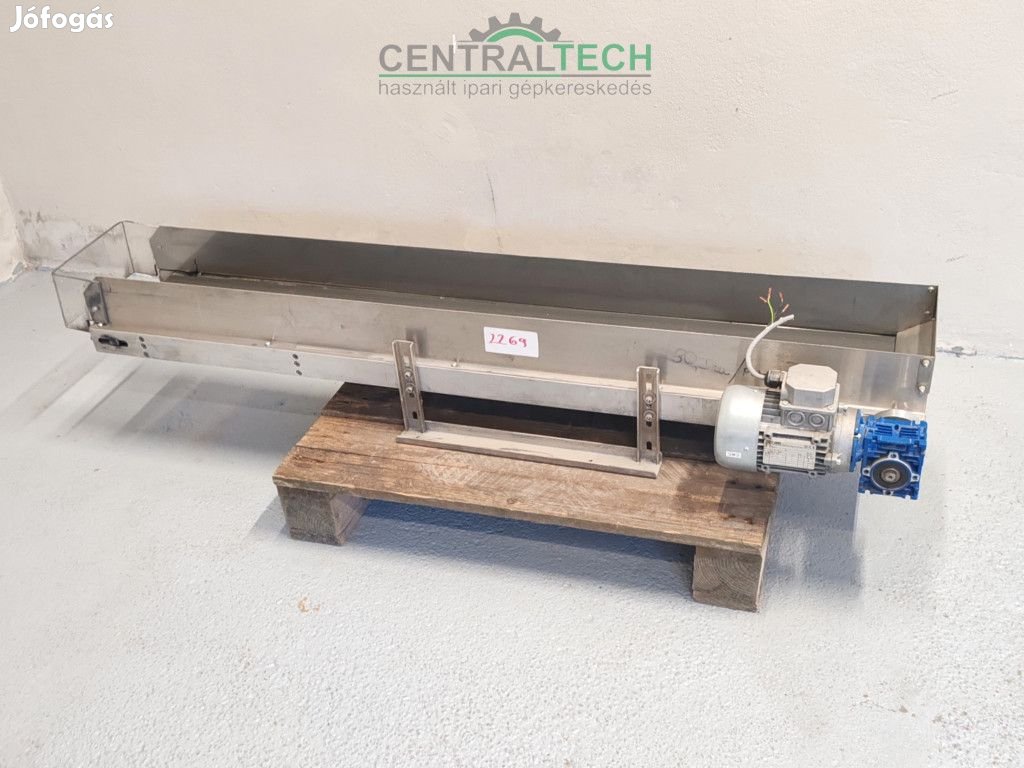 Szállítószalag, AMSY 1400x200mm rozsdamentes futószalag 30m/perc