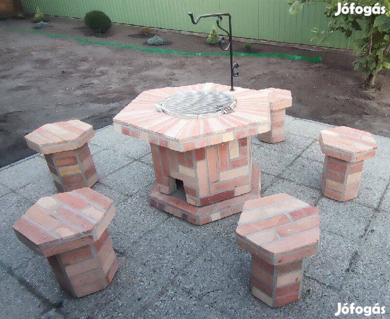 Szalonnasütő, bográcsozó hatszögletű