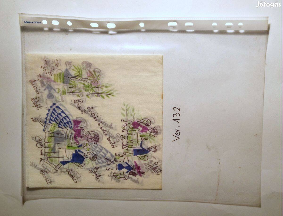 Szalvéta Ver.132 papír retró