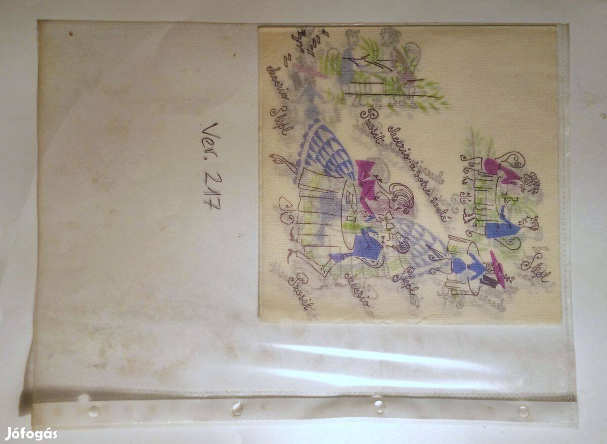 Szalvéta Ver.217 papír retró