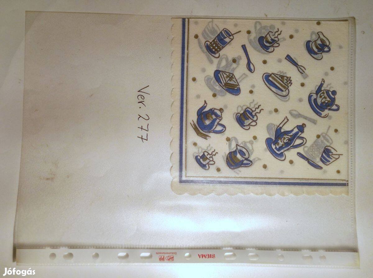 Szalvéta Ver.277 papír retró