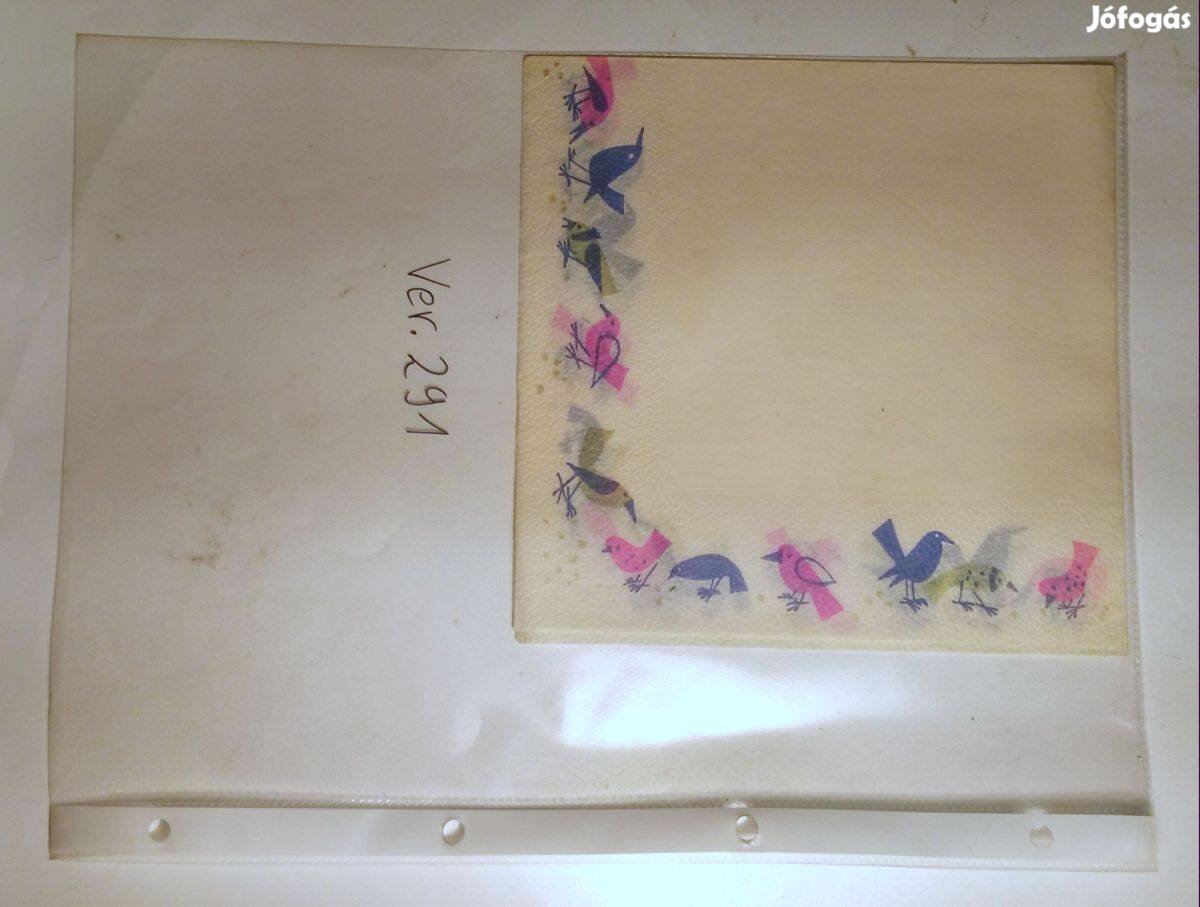 Szalvéta Ver.291 papír retró