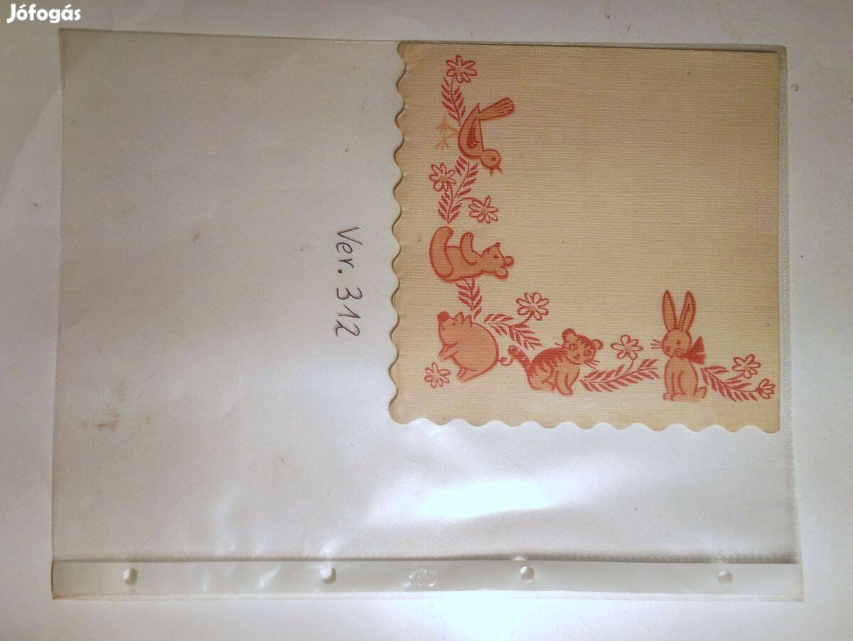 Szalvéta Ver.312 papír retró