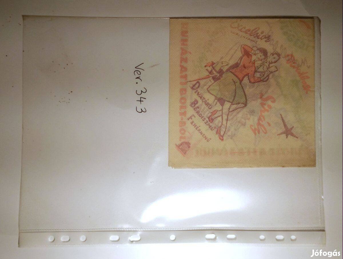 Szalvéta Ver.343 papír retró