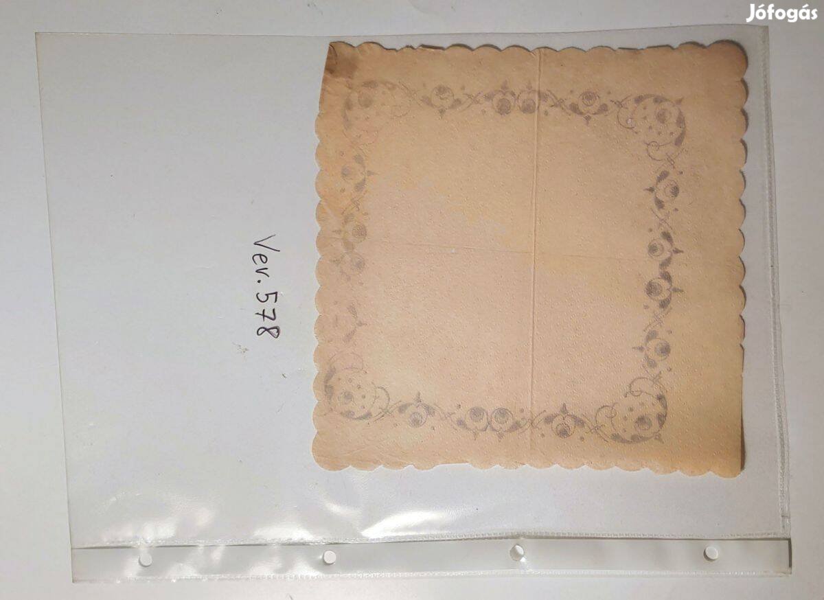 Szalvéta Ver.578 papír retró