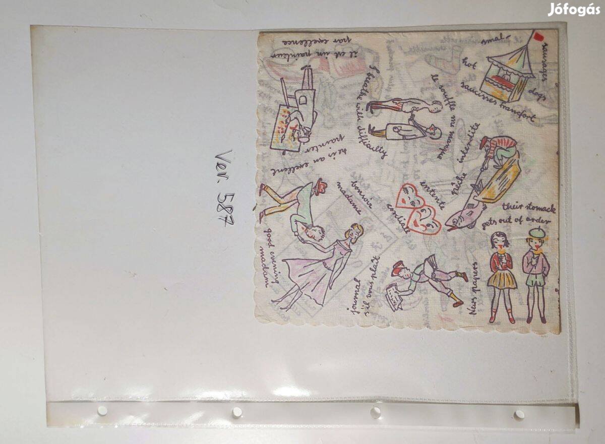 Szalvéta Ver.587 papír retró