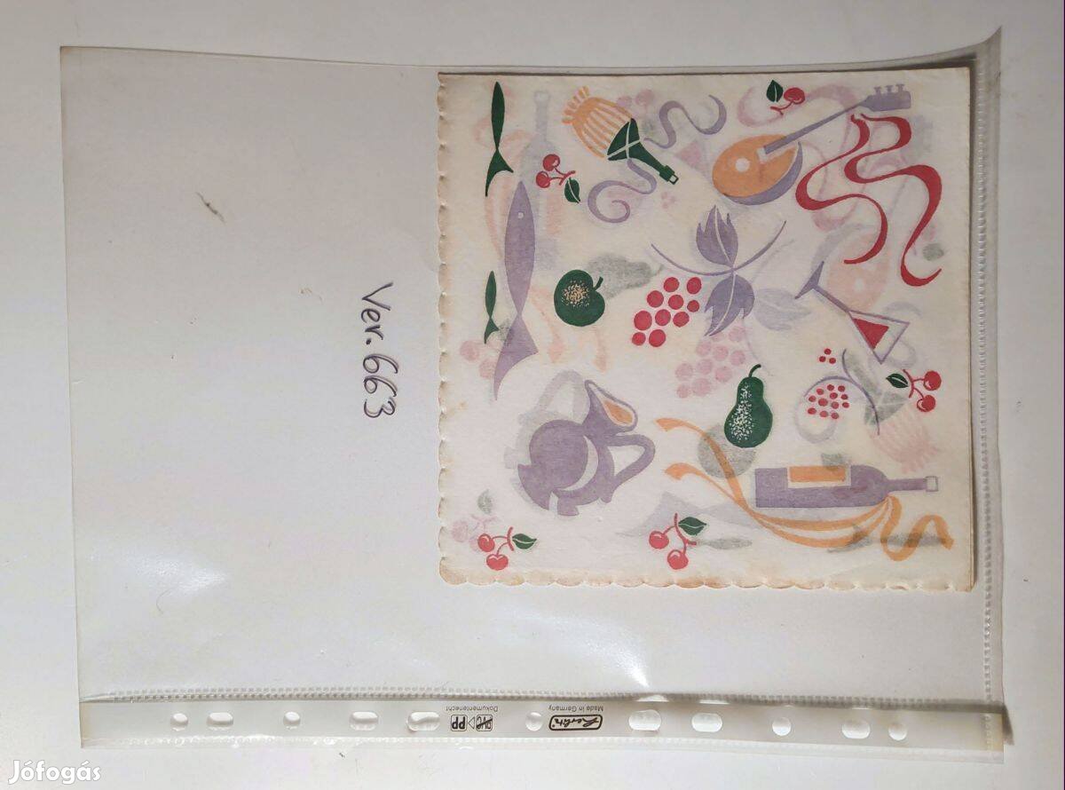 Szalvéta Ver.663 papír retró