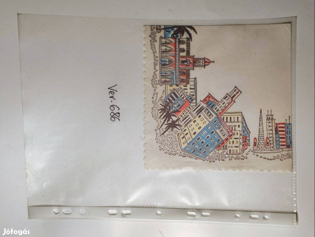 Szalvéta Ver.686 papír retró