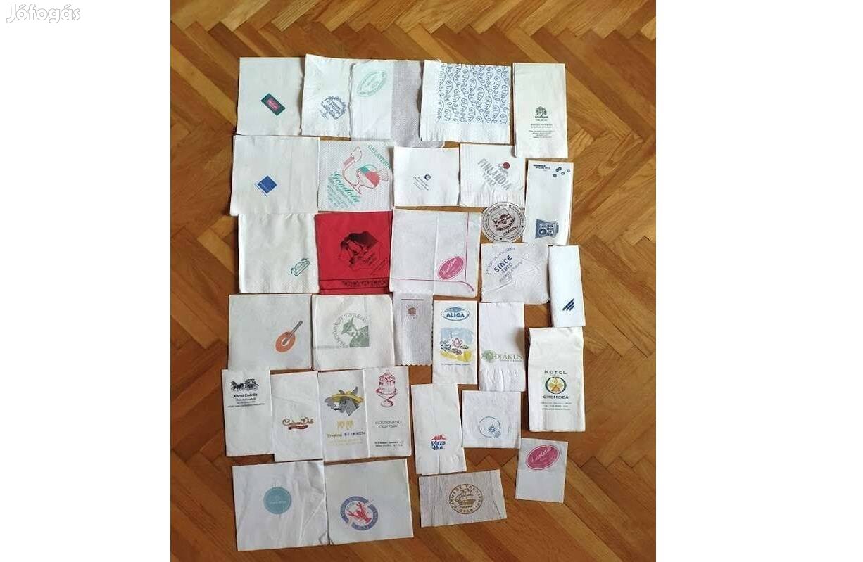 Szalvéta gyűjtemény egyedi 62 db-os
