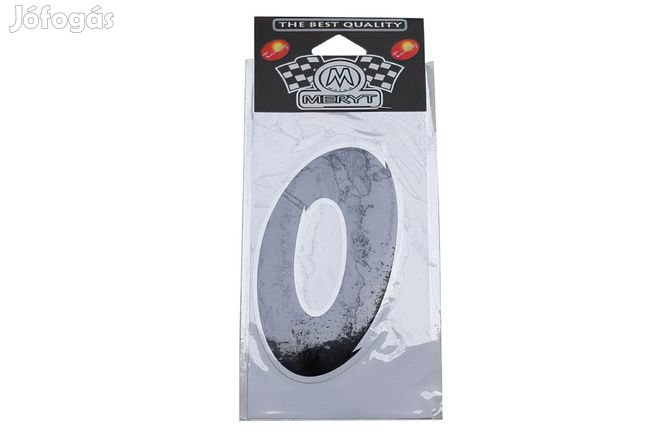 Szám matrica 0 fekete 9 cm