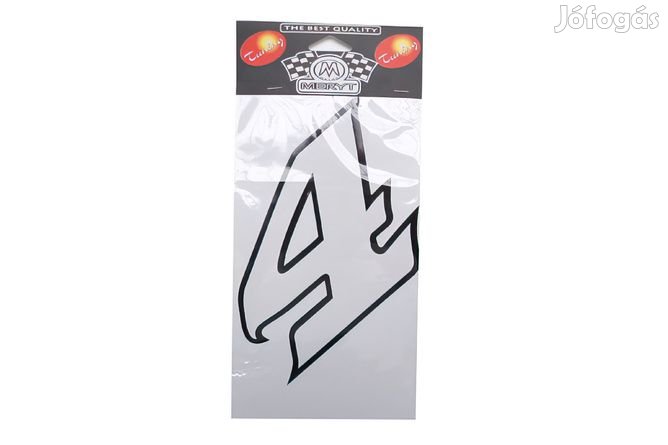 Szám matrica &quot;4&quot; fehér (13cm)