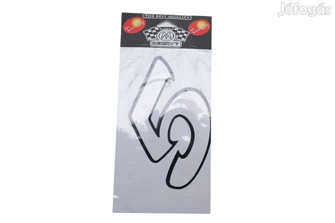 Szám matrica &quot;5&quot; fehér (13 cm)