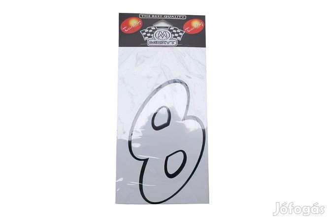 Szám matrica &quot;8&quot; fehér (13 cm)