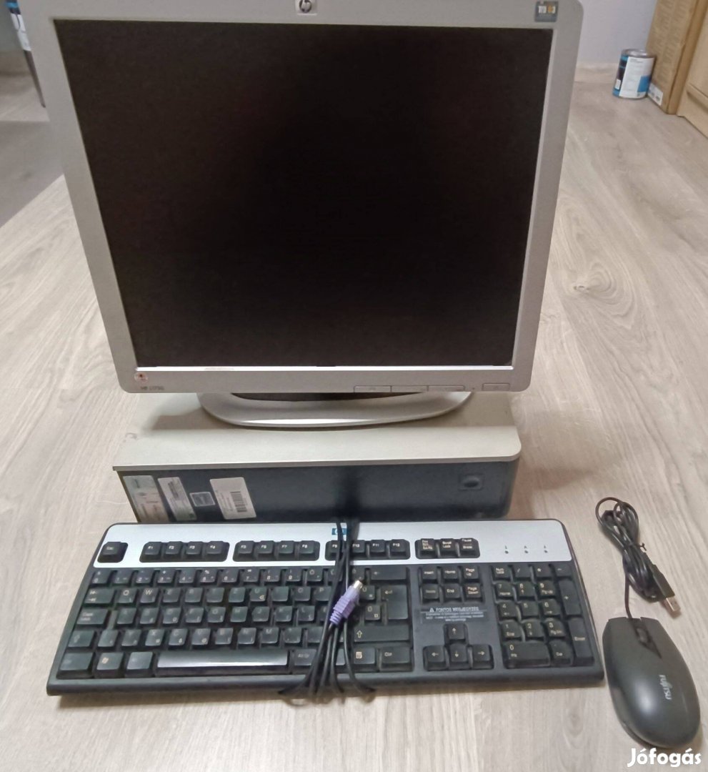 Számítógép, monitor, egér, bill. E6550, 3GB DDR2 RAM