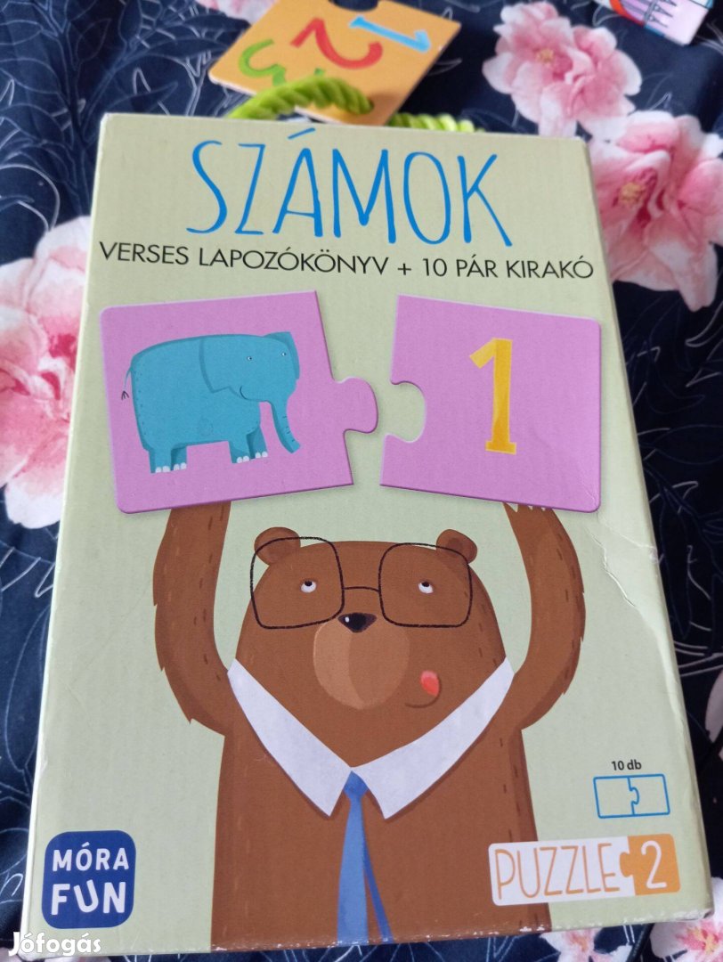 Számok - Verses lapozókönyv + 10 pár kirakó