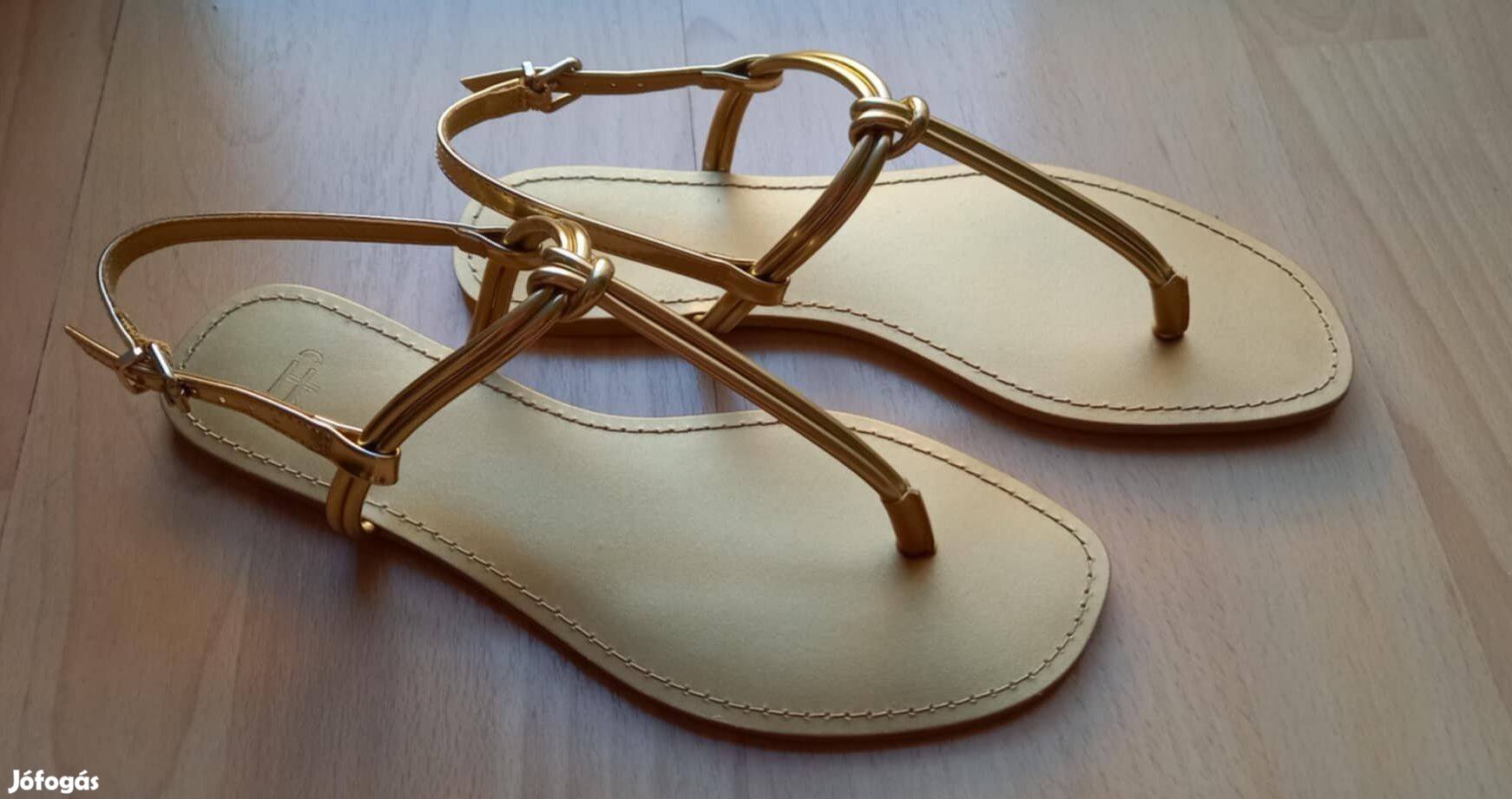 Szandál, új, női, Parfois, aranyszínű, 40-es, eladó