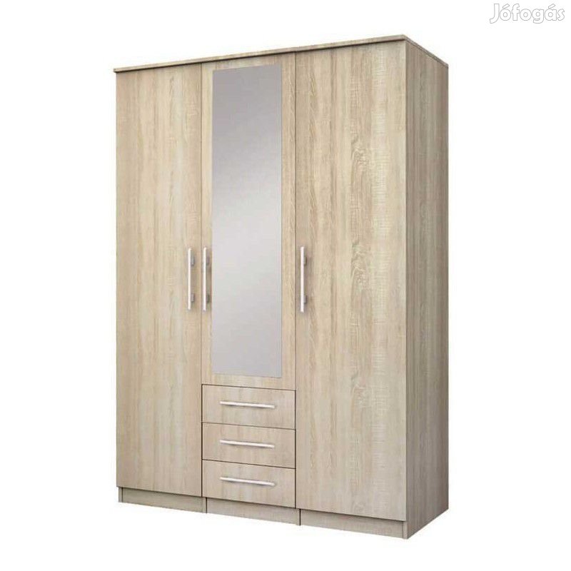 Szantal 19 3 ajtós Gardróbszekrény sonoma N - Csomagolássérült