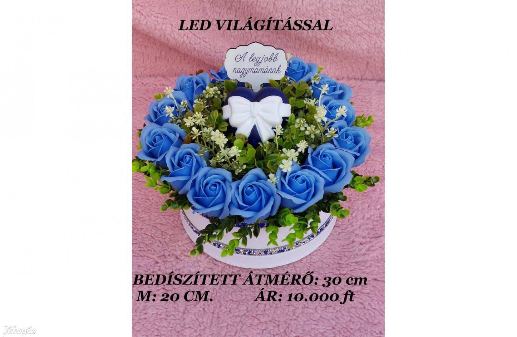 Szappanrózsa box-anyák napjára A Legjobb Nagymamának