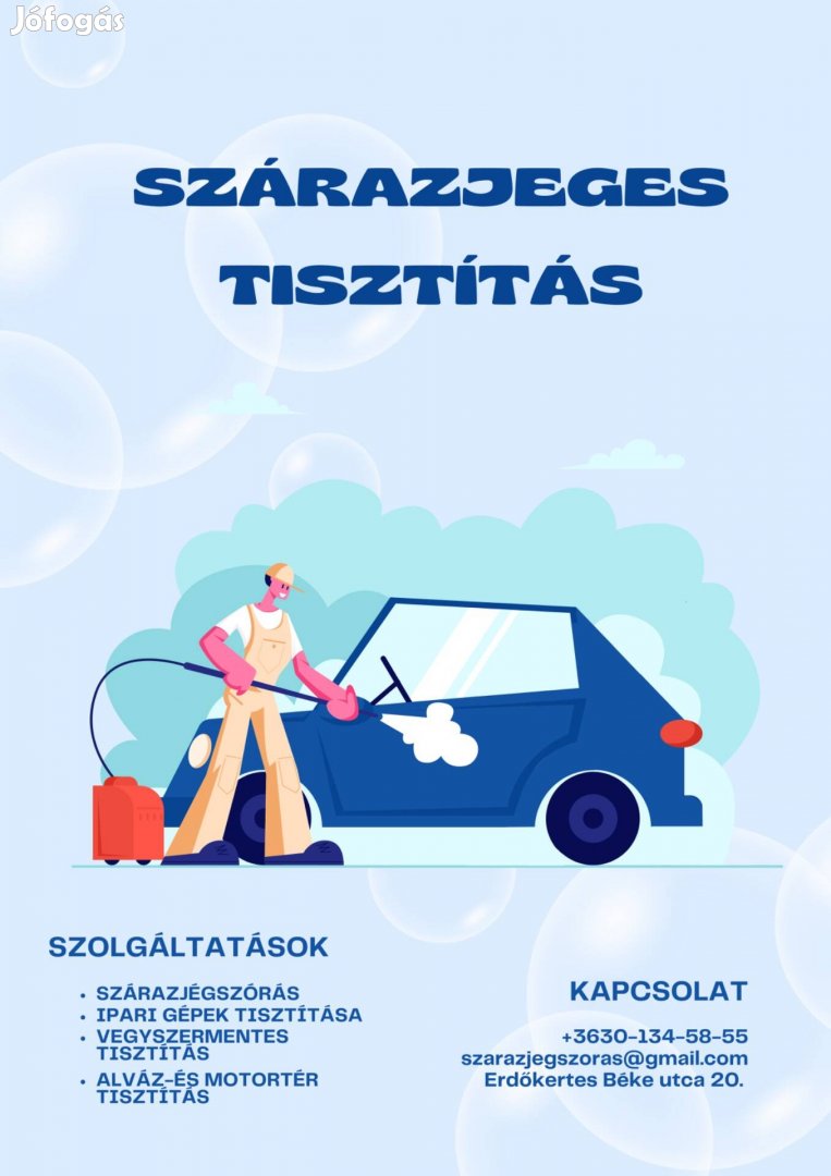 Szárazjégszórás - szárazjégtisztítás