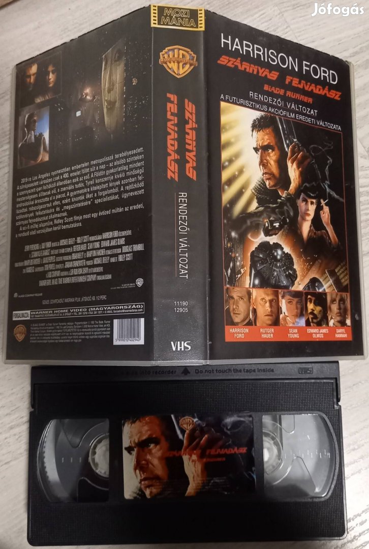 Szárnyas fejvadász - sci- fi vhs - Harrison Ford