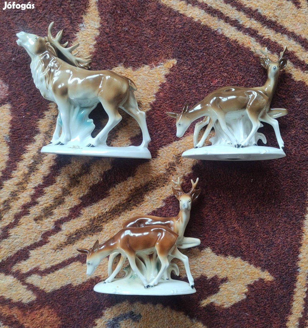 Szarvas porcelán figurák