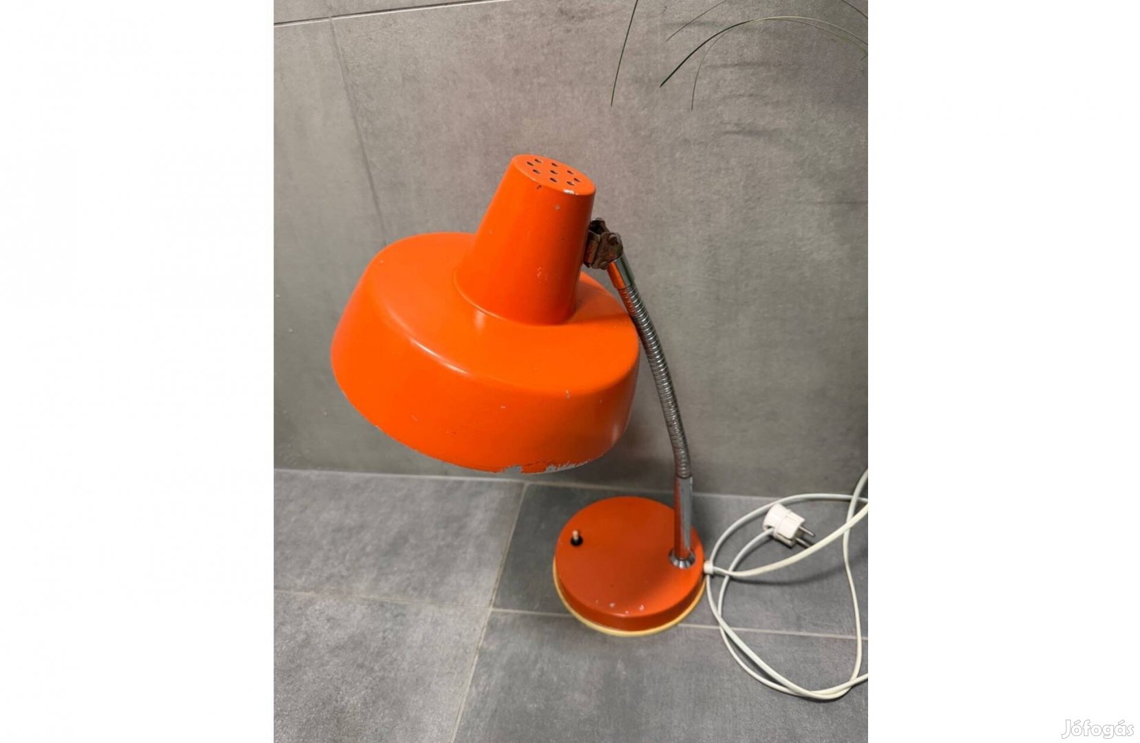 Szarvasi asztali lámpa, állólámpa, narancssárga