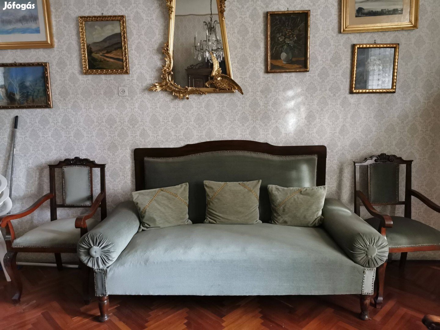 Szecessziós - neoklasszicista kanapé és székek