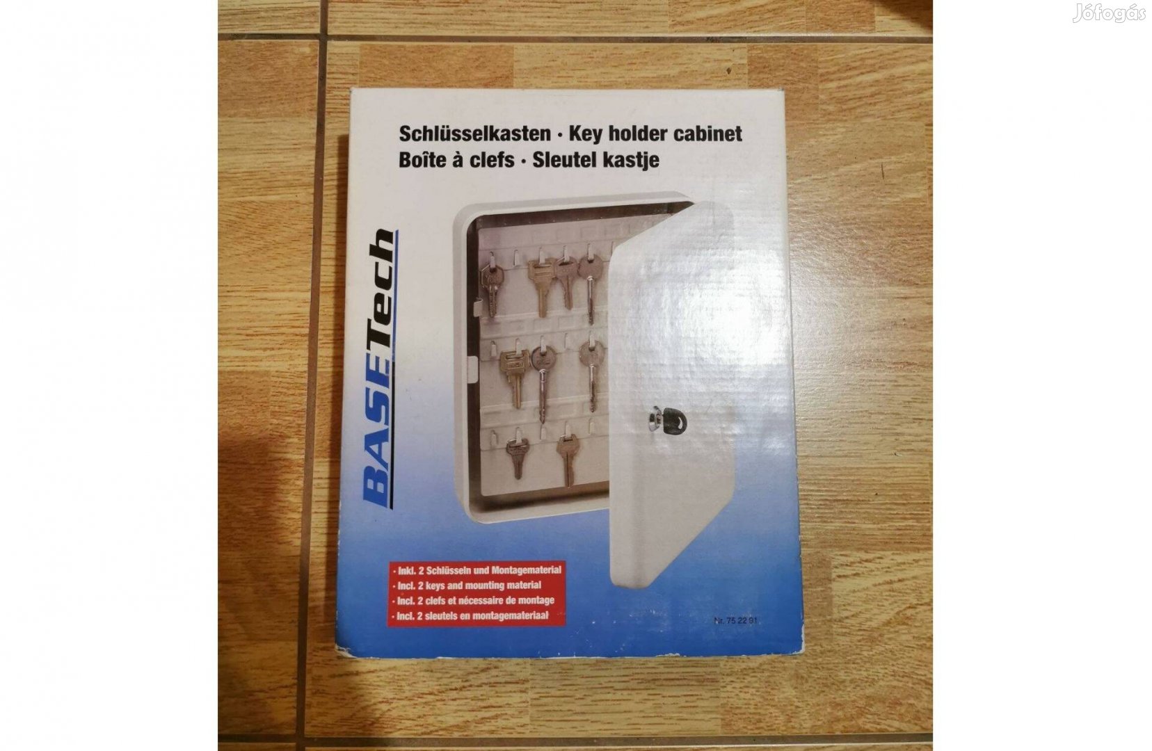 Széf Zárható kulcstartó doboz Basetech Teljesen Új