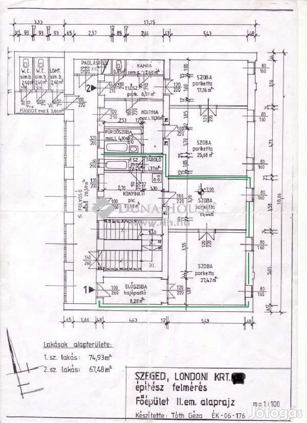 Szegedi 75 nm-es lakás eladó