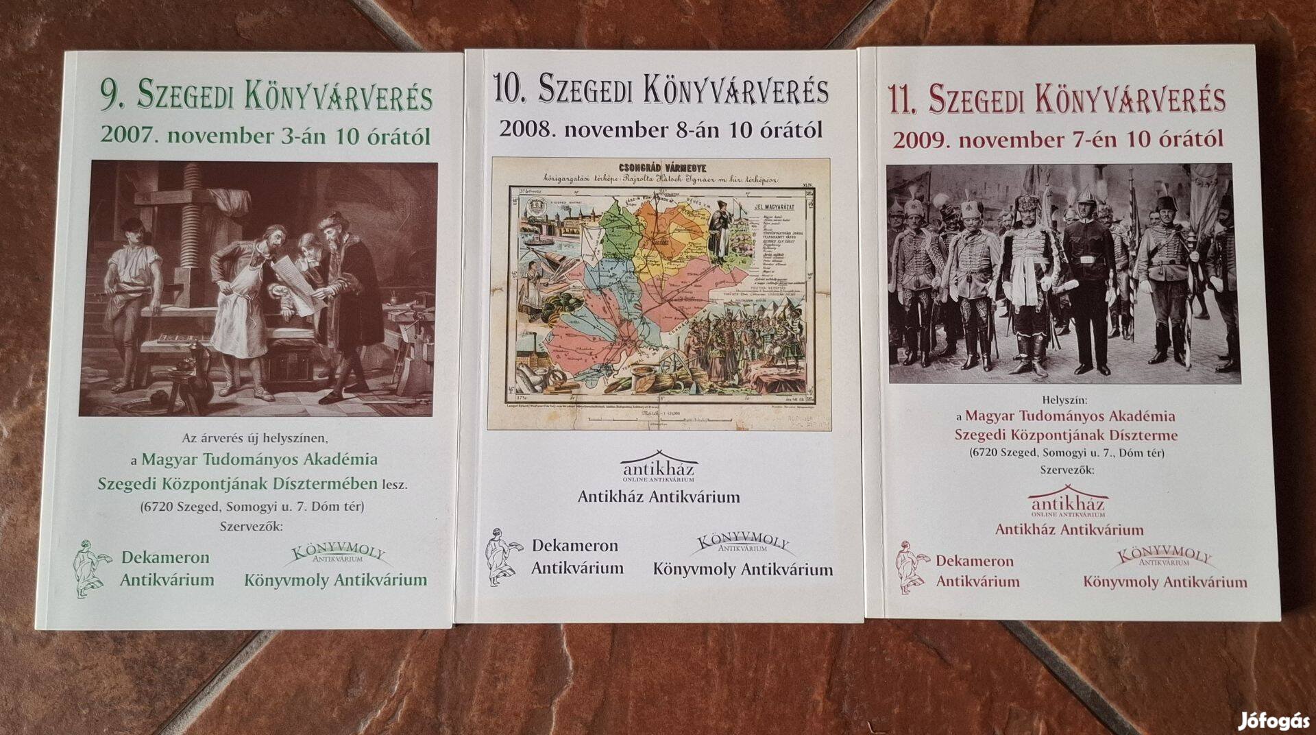 Szegedi könyvárverés aukciós katalógusai