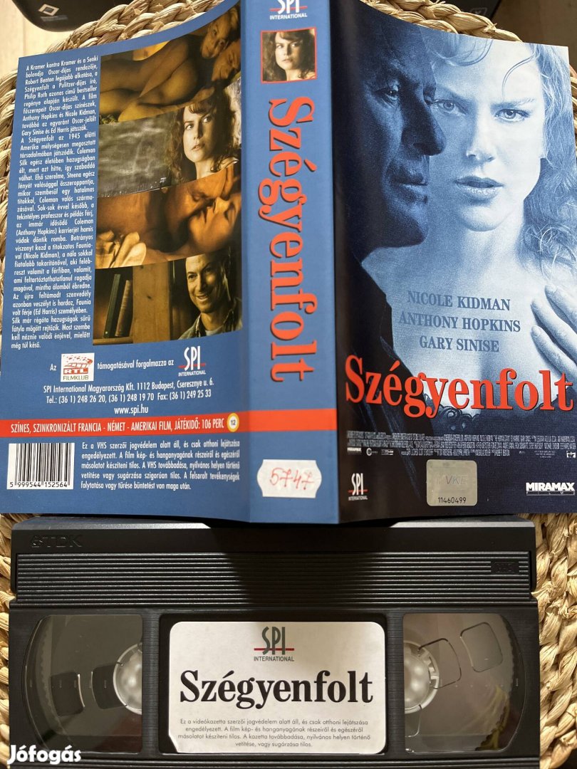 Szégyenfolt vhs