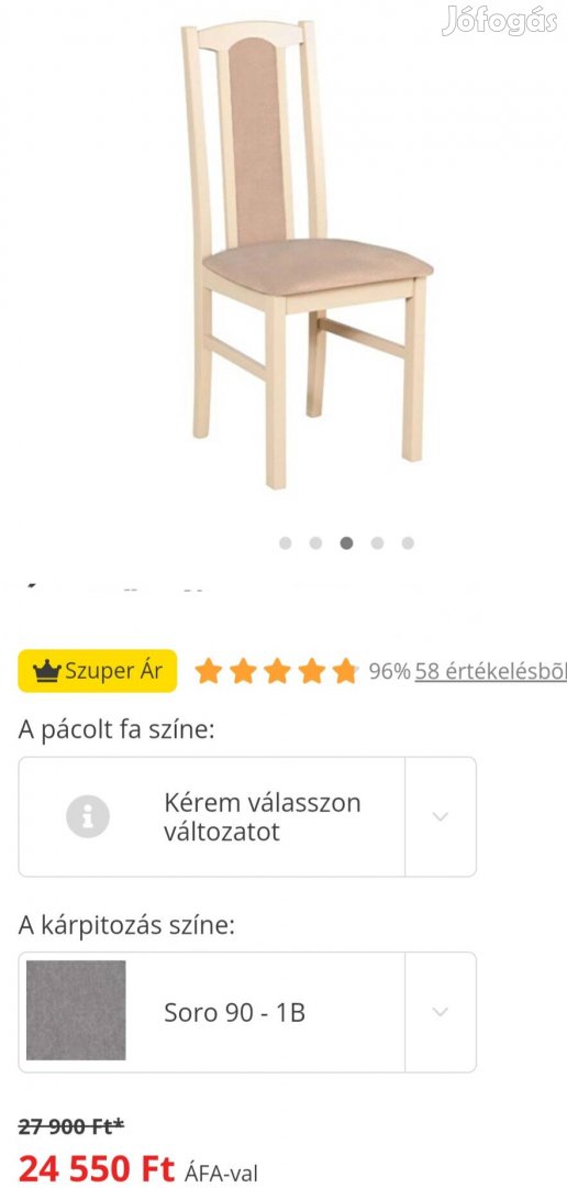 Szék , étkező szék Féláron szép állapotban 