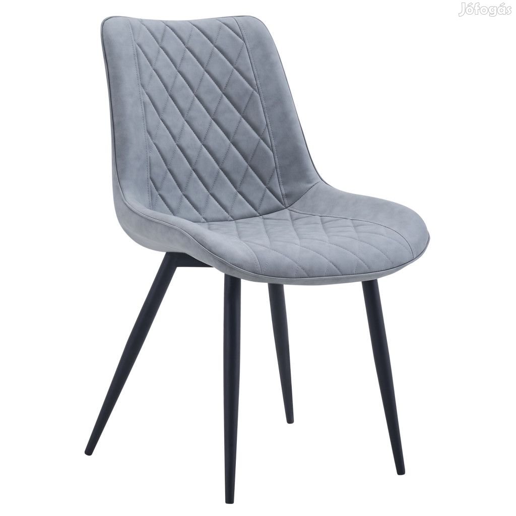 Szék, szürke ekobőrfekete, HARLAN