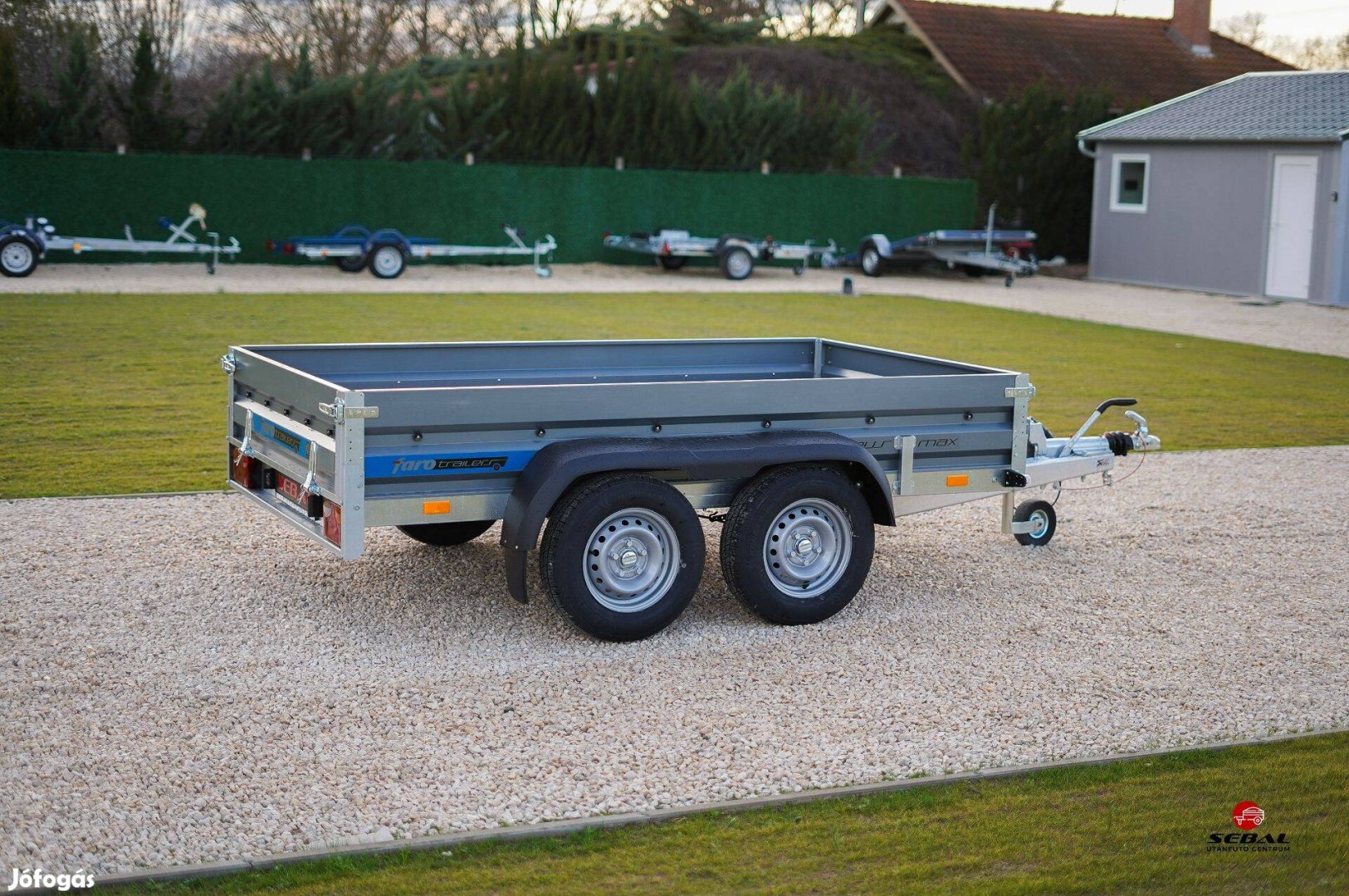 Székesfehérváron akciós új 1500kg-os fékes Faro utánfutó 1.199.000 Ft