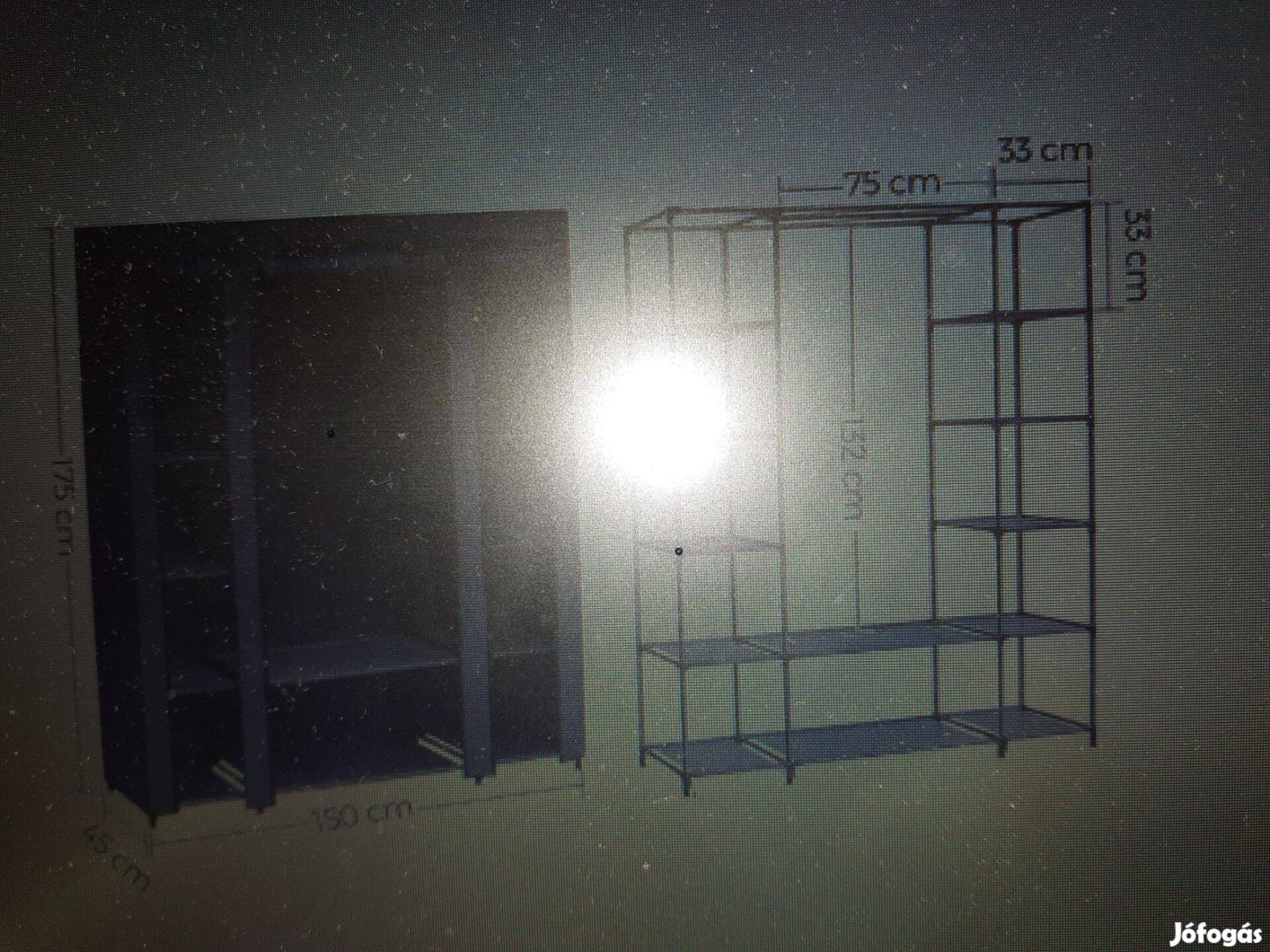 Szekrény_IKEA_Hordozható_Szövet_Ruhásszekrény_Ruhatároló_Szürke