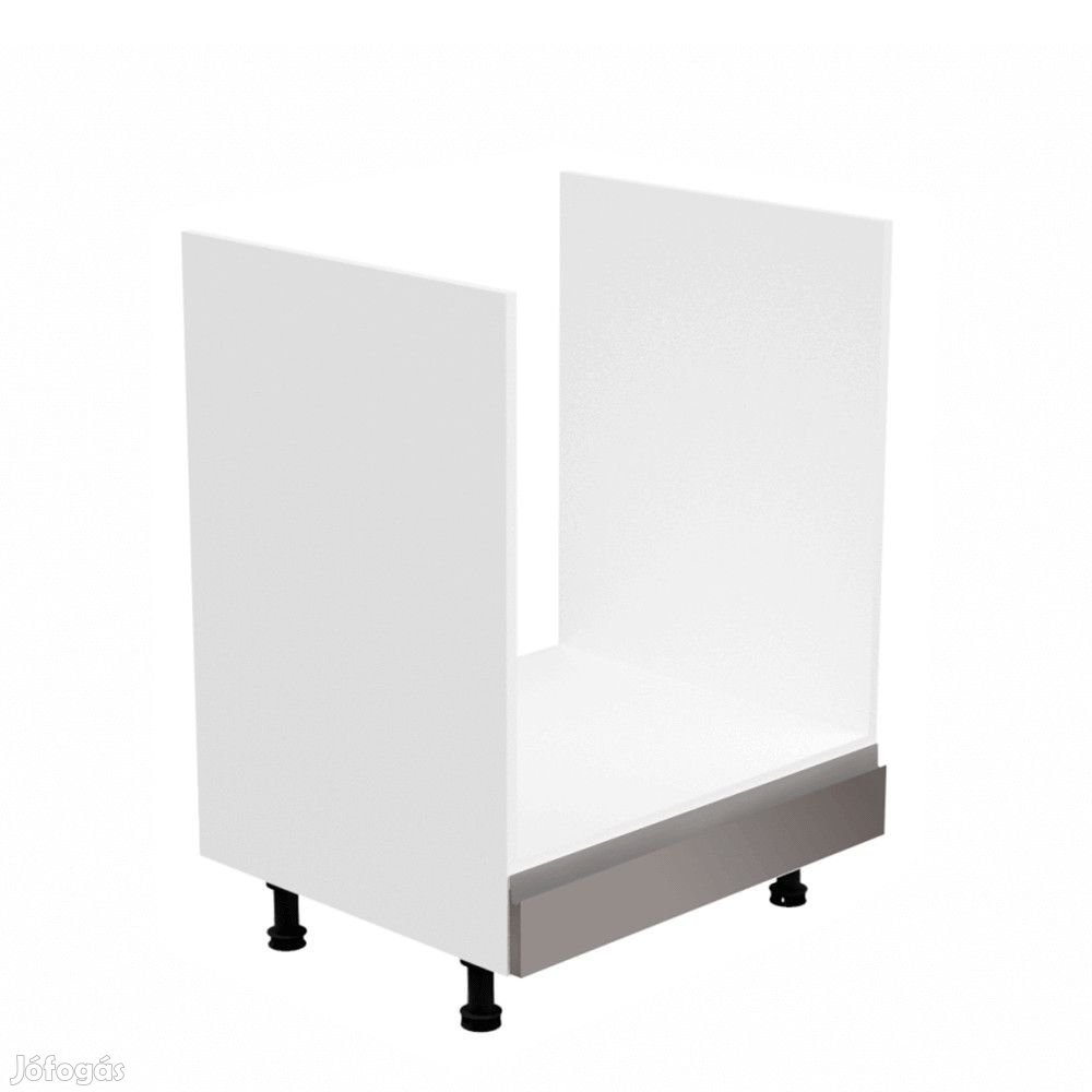 Szekrény a beépíthető készülékekhez, fehér/szürke extra magasfényű, A