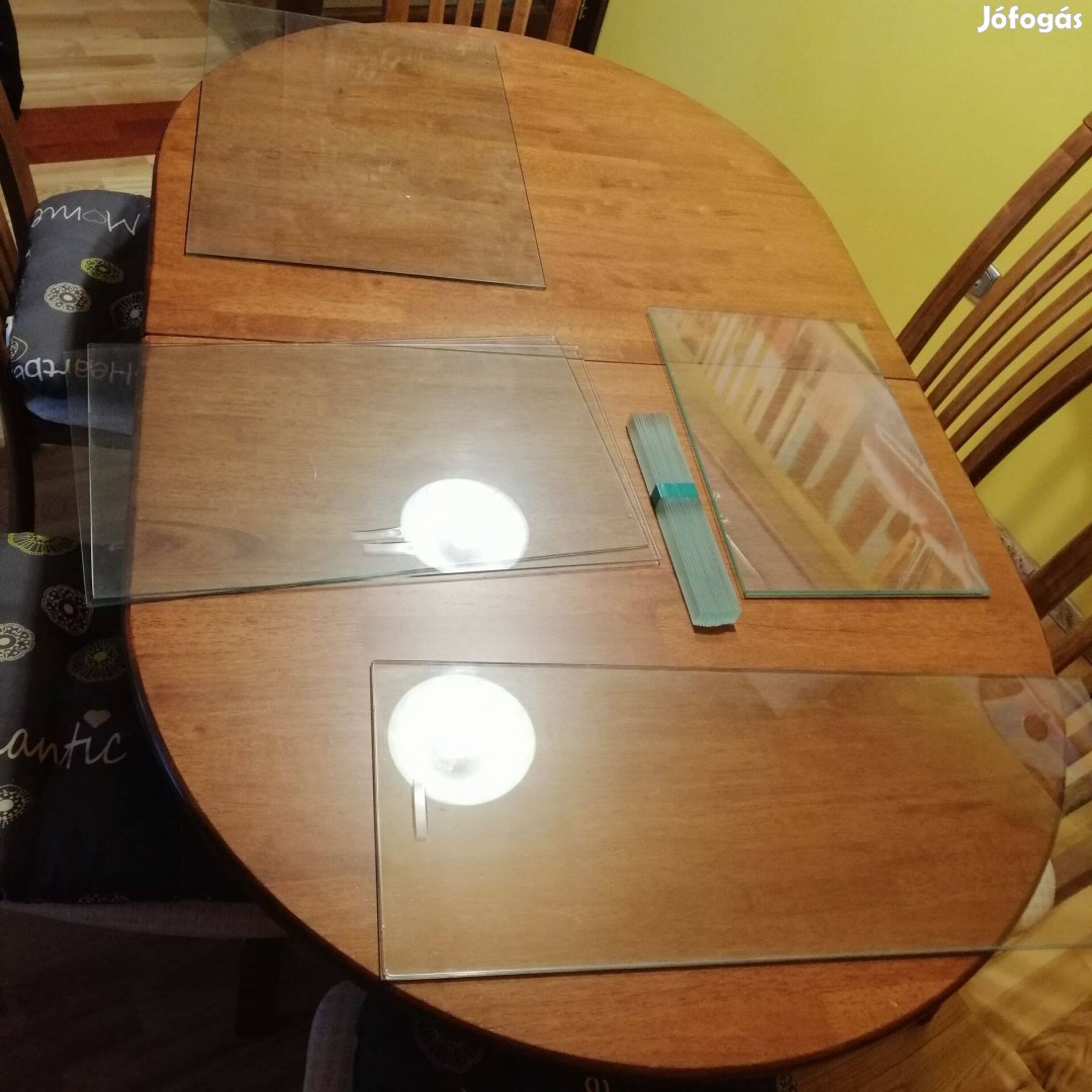 Szekrény tálaló toló üveg ,retro régi 21 db,bemarrt húzóval