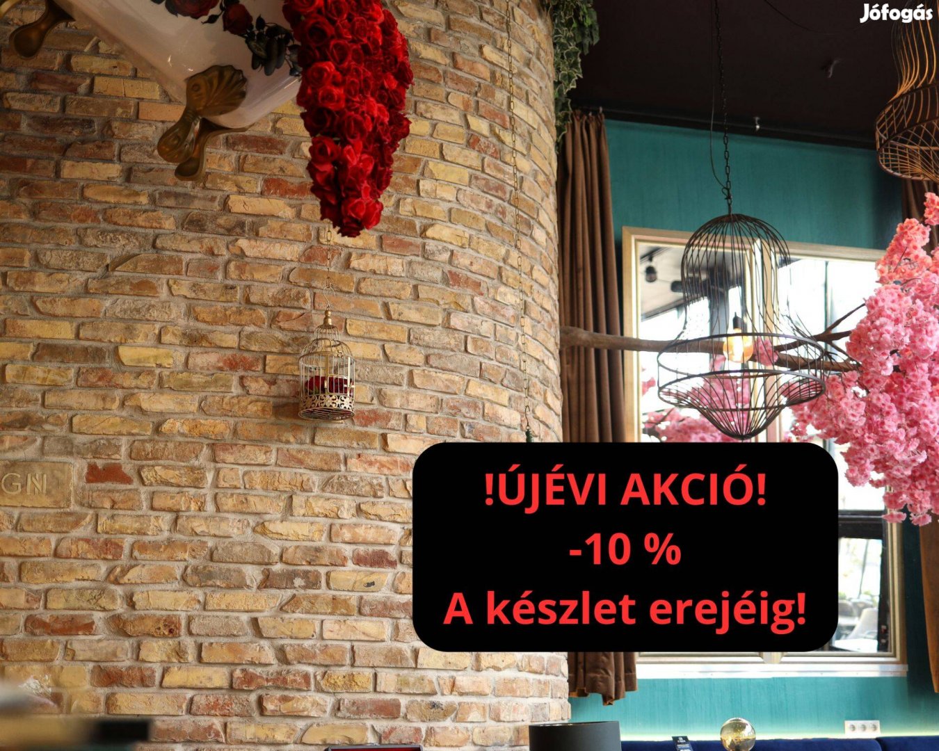 Szeletelt, vágott tégla falburkolat kis-nagyméret szélső külső -10 %!!