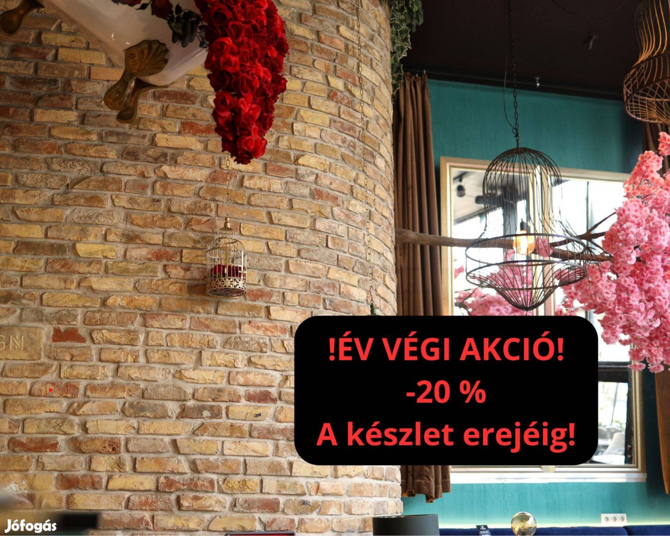 Szeletelt, vágott tégla falburkolat kis-nagyméret szélső külső -20 %!!