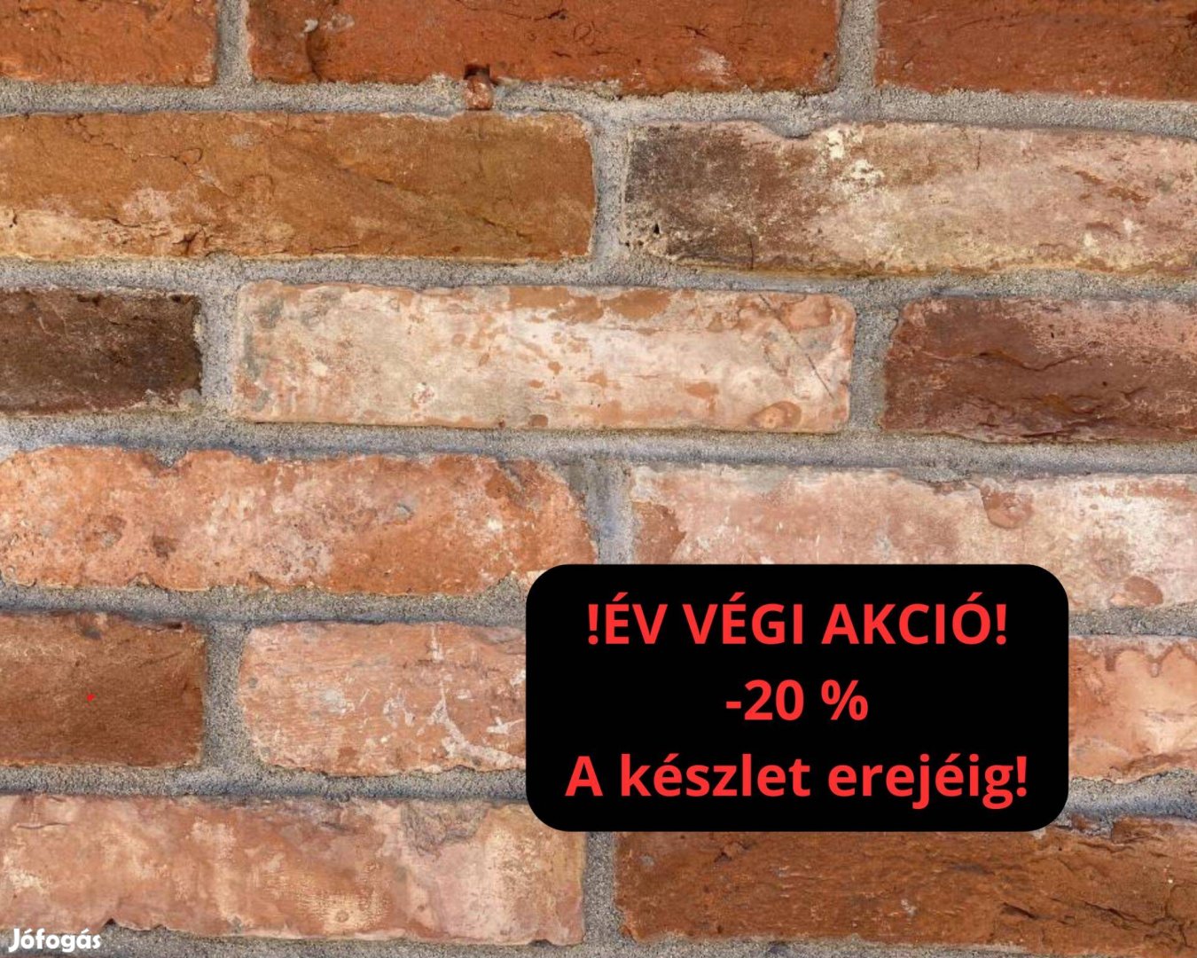 Szeletelt, vágott vörös tégla falburkolat Orsz.Száll. 30eFt kedv. 20%