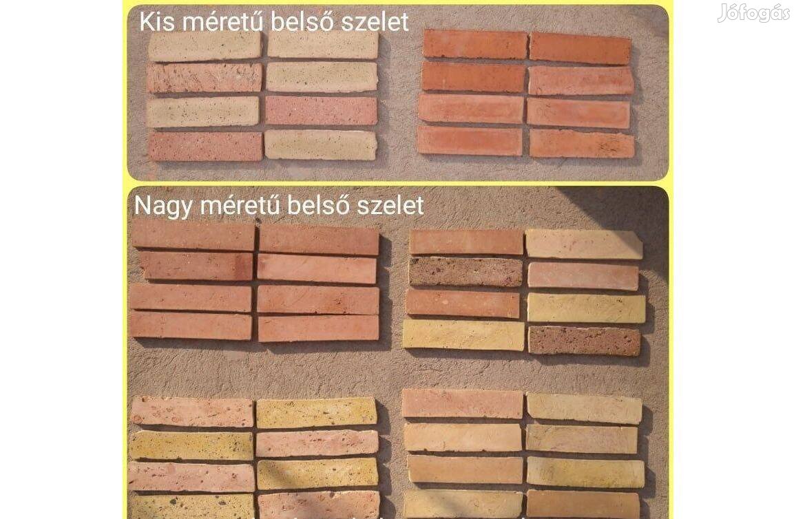 Szeletelt tégla (belső szelet) nagyobb tételnél árengedmény!