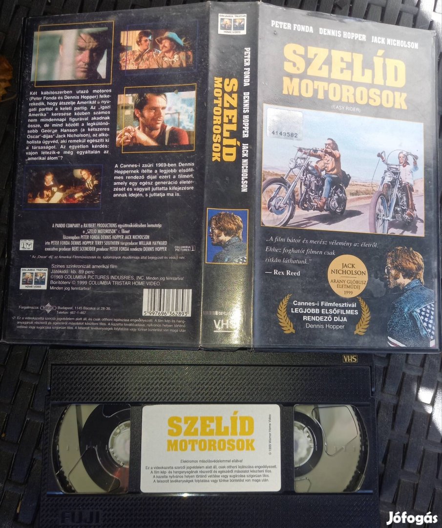 Szelíd motorosok - kaland vhs- Peter Fonda