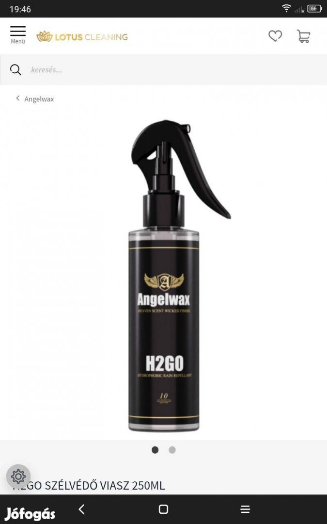Szélvédő viasz Angelwax H2GO 250 ml