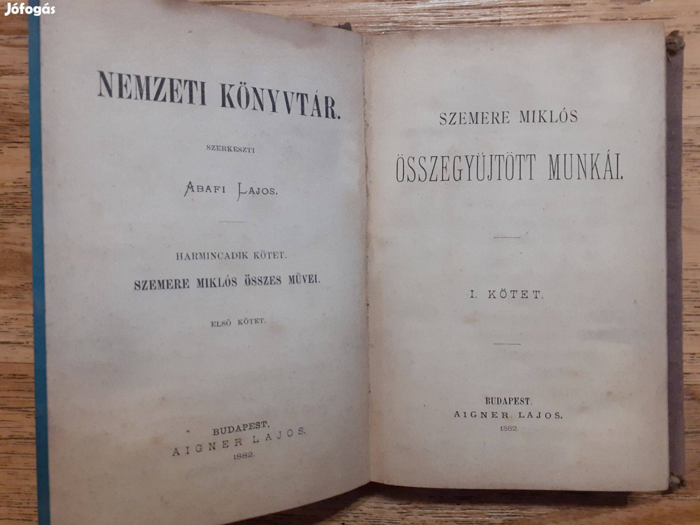 Szemere Miklós összegyüjtött munkái 1882-es kiadás